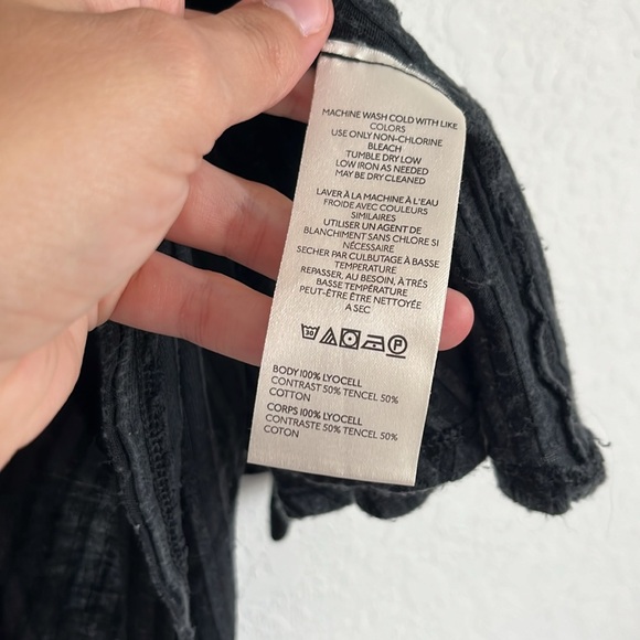 Free People Babydoll Fit Gray Thermal Top - Picture 6 of 9